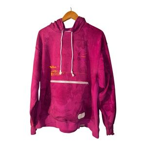 Nike Pink Floral Print Hoodie XXL Half-time Grid Jacket Sweatshirt